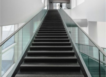 ალუმინის მოაჯირი კიბისთვის