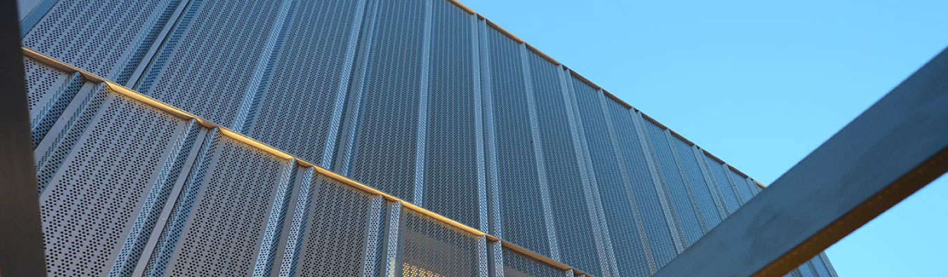 perforated aluminium facade building